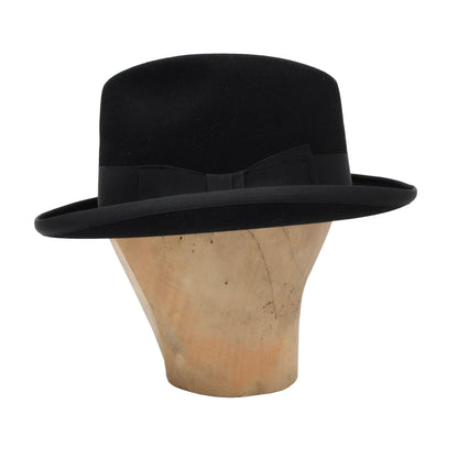 Chisnall Vintage Homburg Hat Size 58 - Black