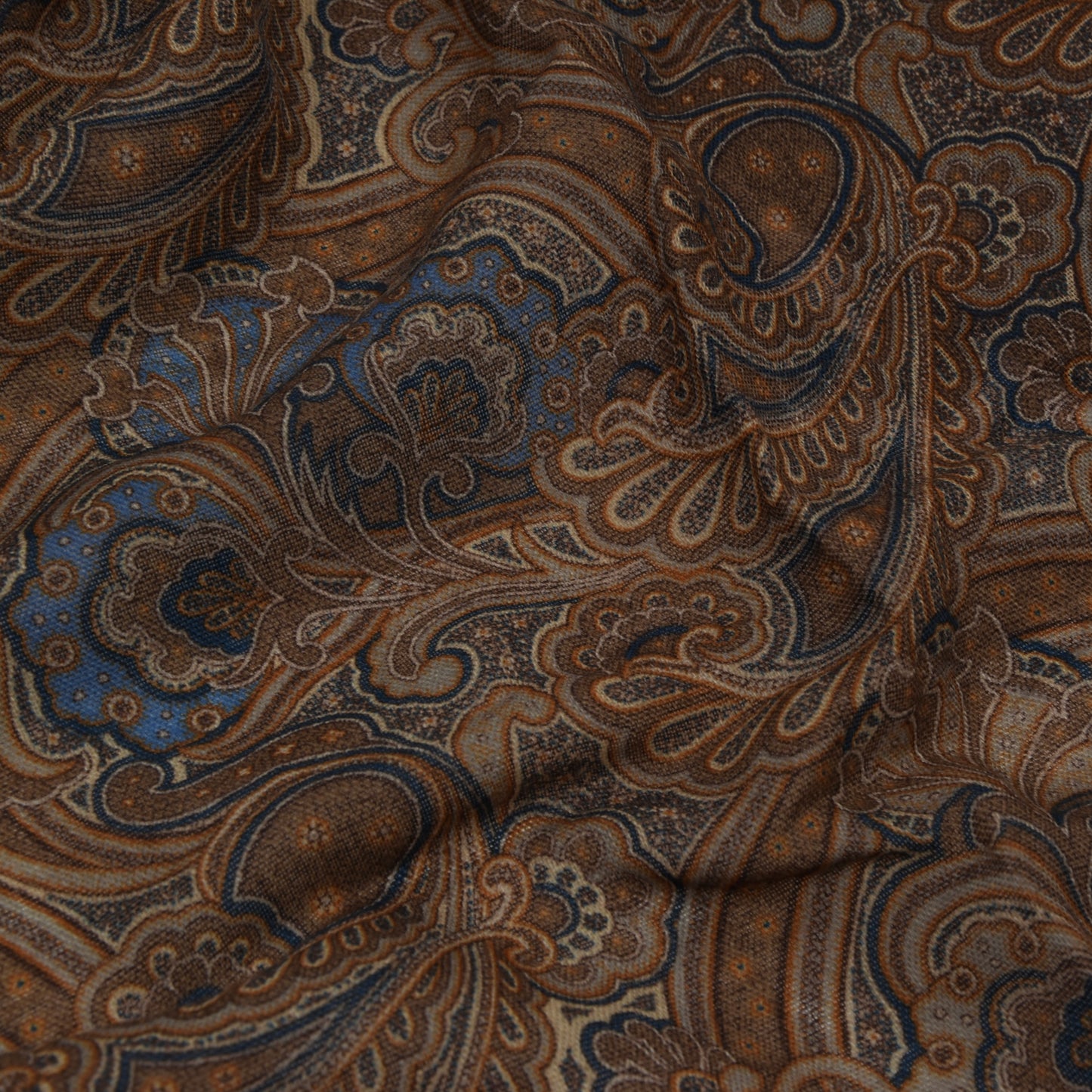 Classic 100% Wool Dress Scarf ca. 167cm- Paisley/Floral/Plaid