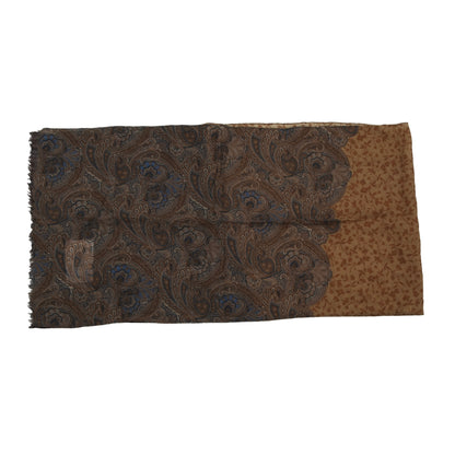 Classic 100% Wool Dress Scarf ca. 167cm- Paisley/Floral/Plaid