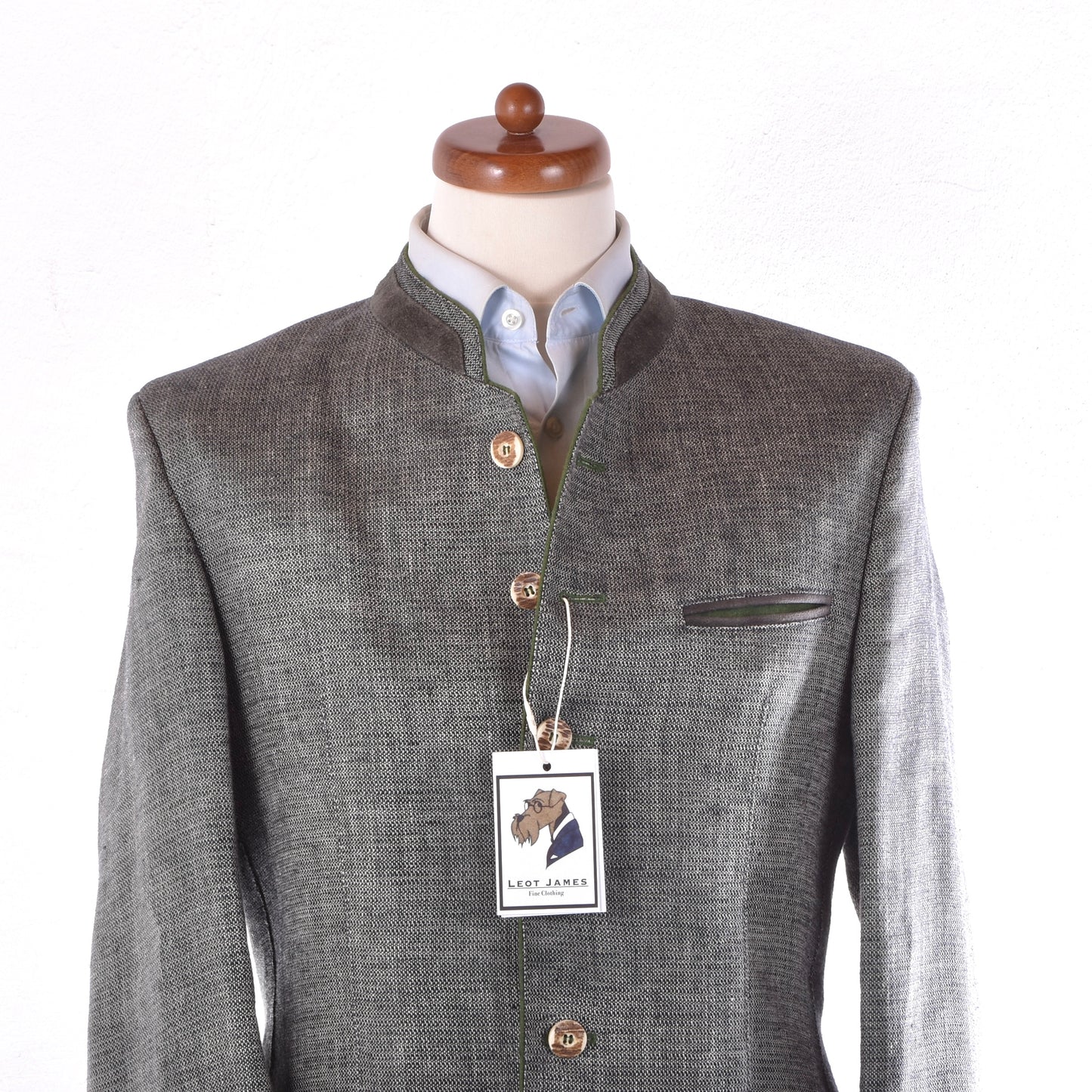 Klampfl Kleidet Leinen Janker/Jacke Größe 48 ca. 51 cm – Grau