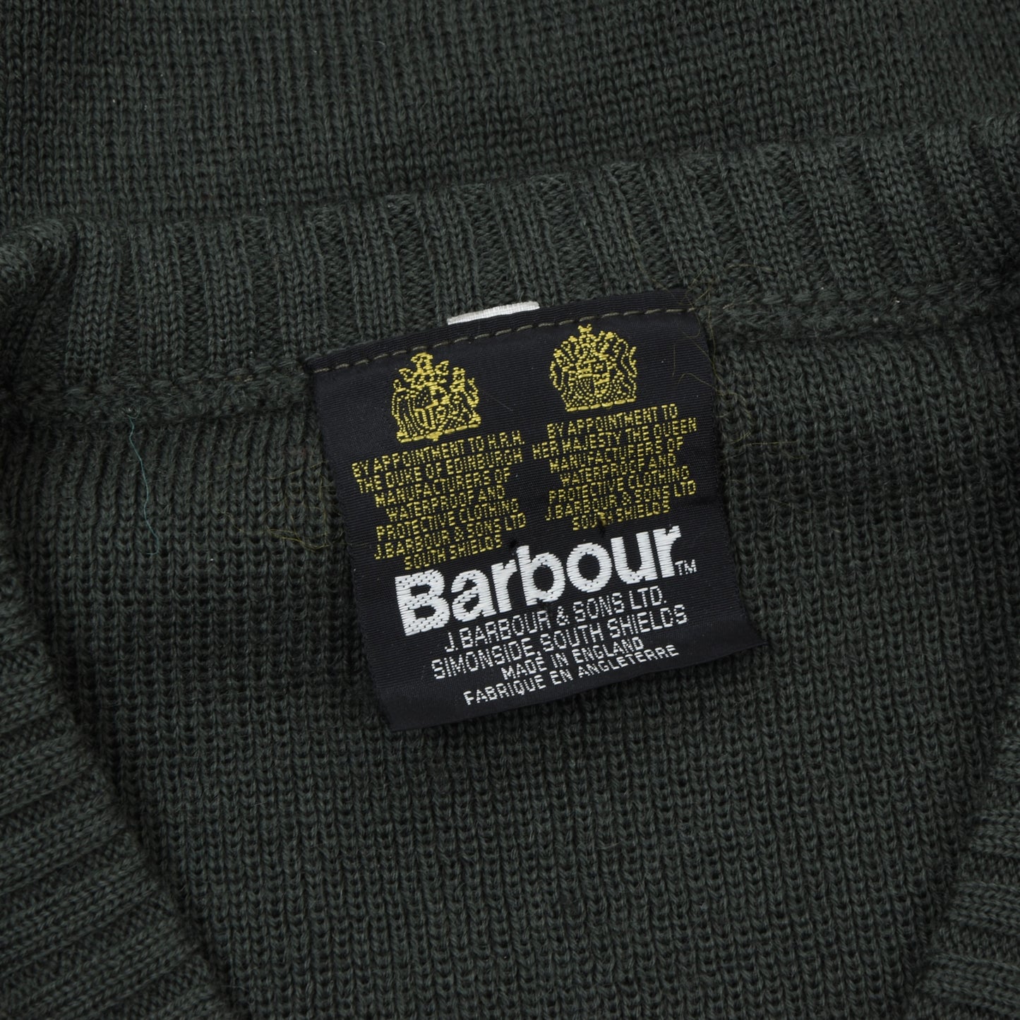 Vintage Barbour 1982-1987 Shooting/Commando Sweater Size 38"/97cm/S - Green