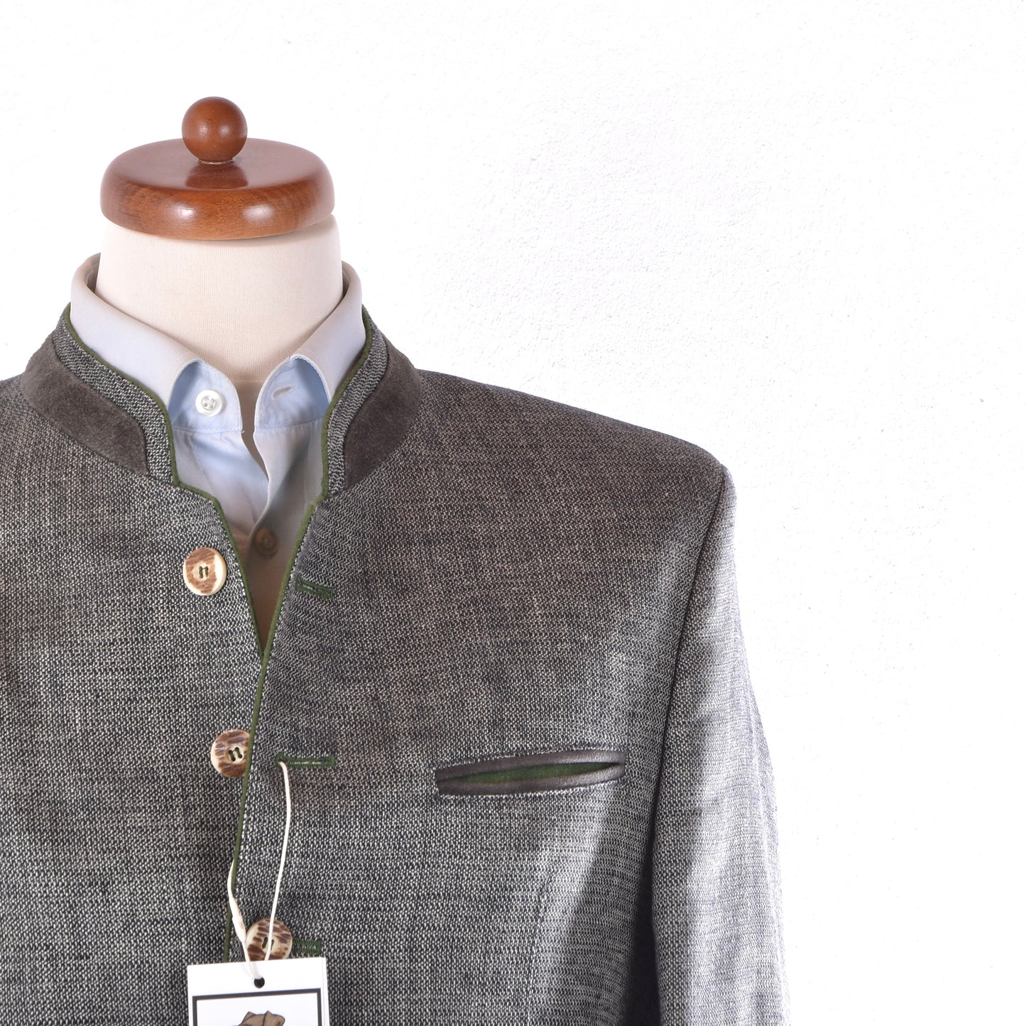 Klampfl Kleidet Leinen Janker/Jacke Größe 48 ca. 51 cm – Grau