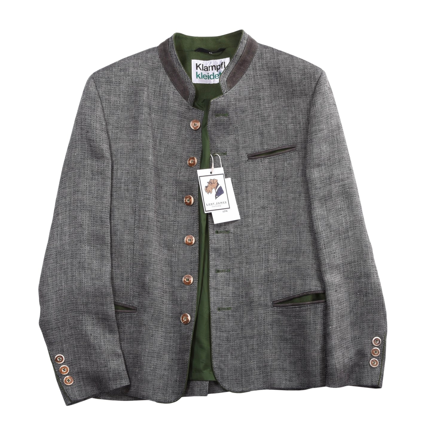 Klampfl Kleidet Leinen Janker/Jacke Größe 48 ca. 51 cm – Grau