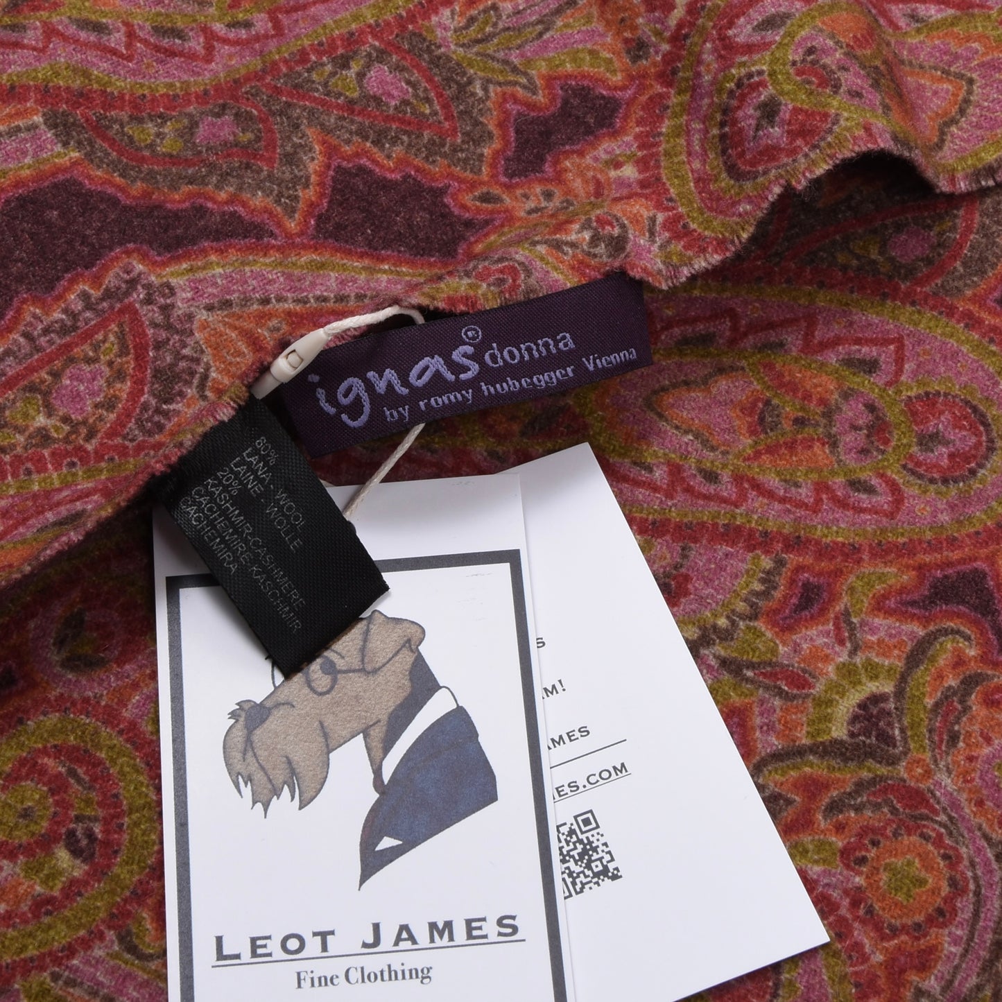 Ignas x Romy Hubegger Woll-Kaschmir-Schal, ca. 166 cm – Paisley