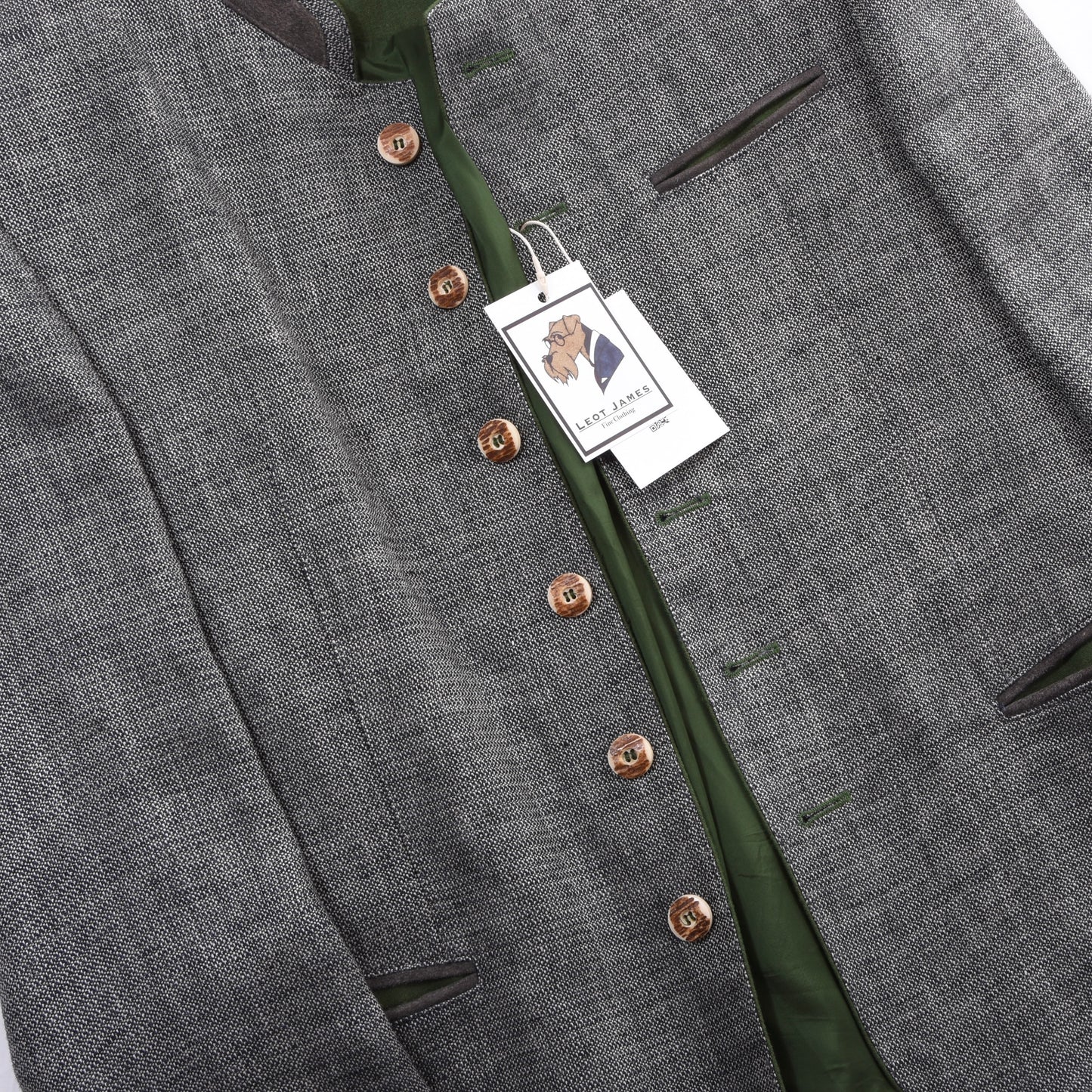 Klampfl Kleidet Leinen Janker/Jacke Größe 48 ca. 51 cm – Grau