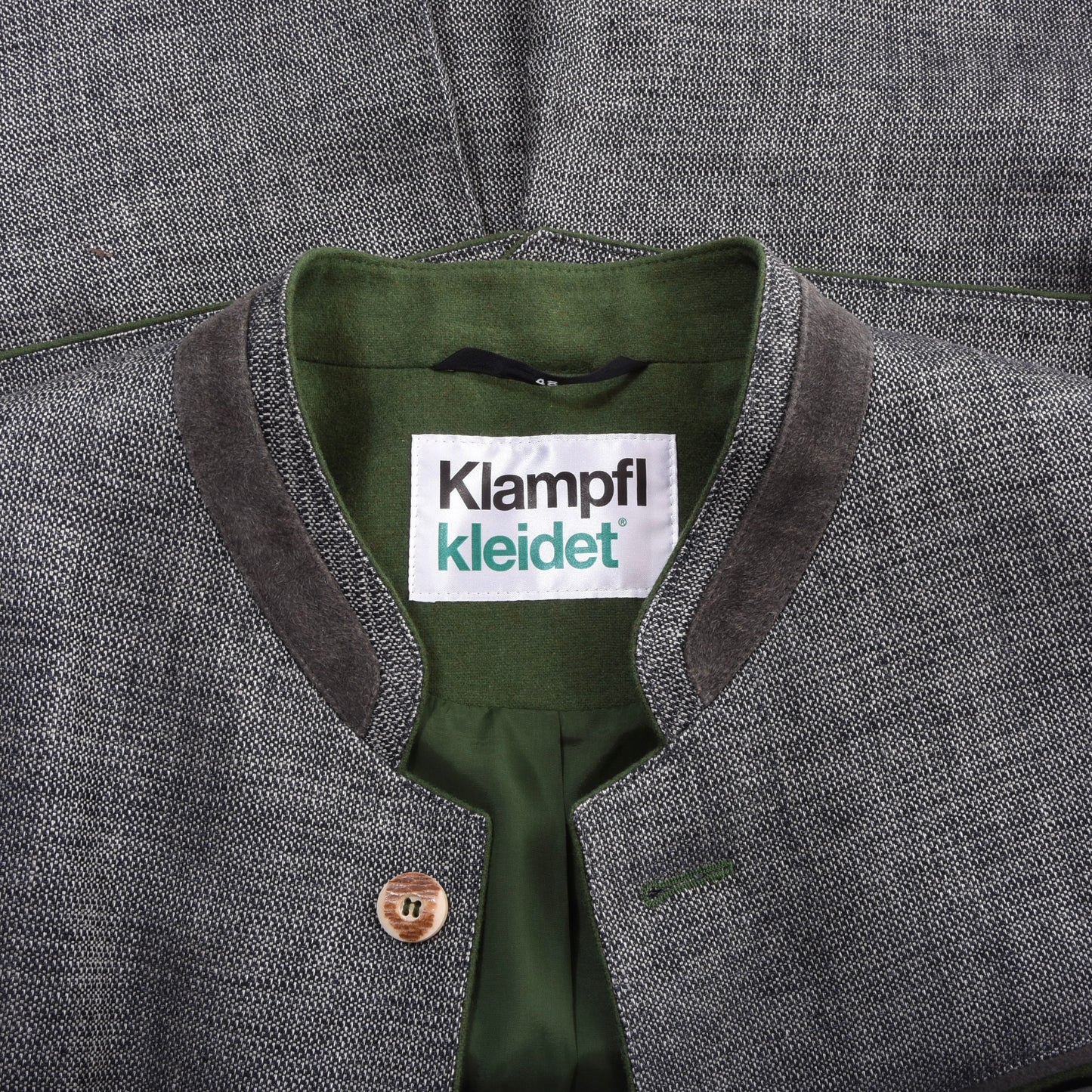 Klampfl Kleidet Leinen Janker/Jacke Größe 48 ca. 51 cm – Grau