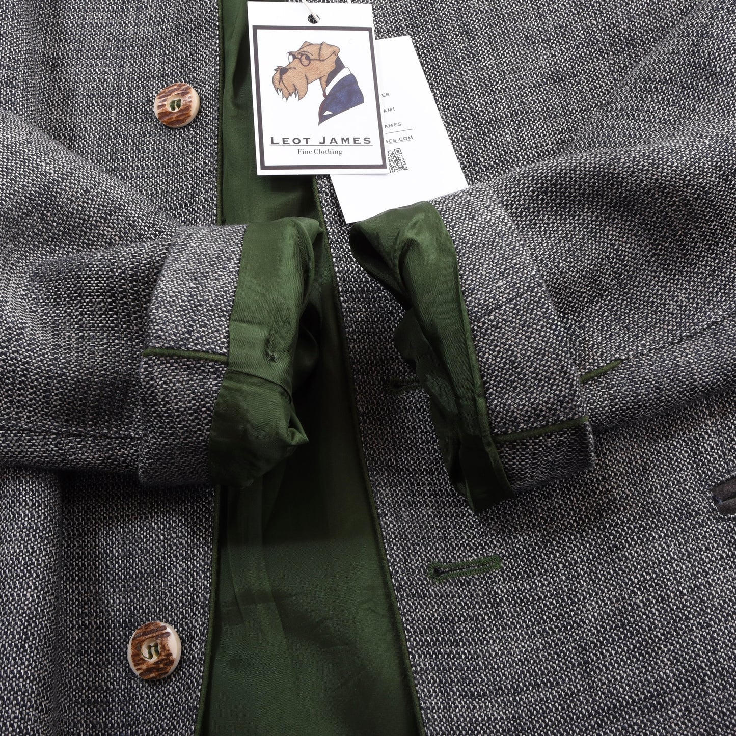 Klampfl Kleidet Leinen Janker/Jacke Größe 48 ca. 51 cm – Grau