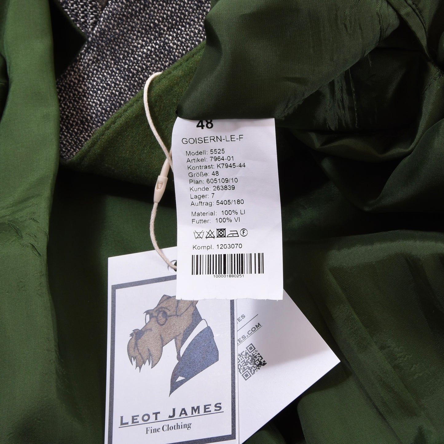 Klampfl Kleidet Leinen Janker/Jacke Größe 48 ca. 51 cm – Grau