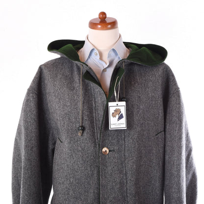 Loden Fürst 100% Wollmantel Größe 54 Brust ca. 71cm - Grau