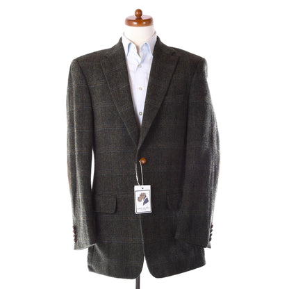 Mario Barutti Harris Tweed Jacket Size 98/40L ca. 55cm - Green