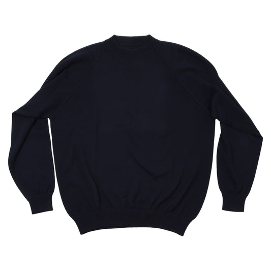 Ermenegildo Zegna 100% Wool Sweater Size L Chest ca. 59cm - Navy Blue