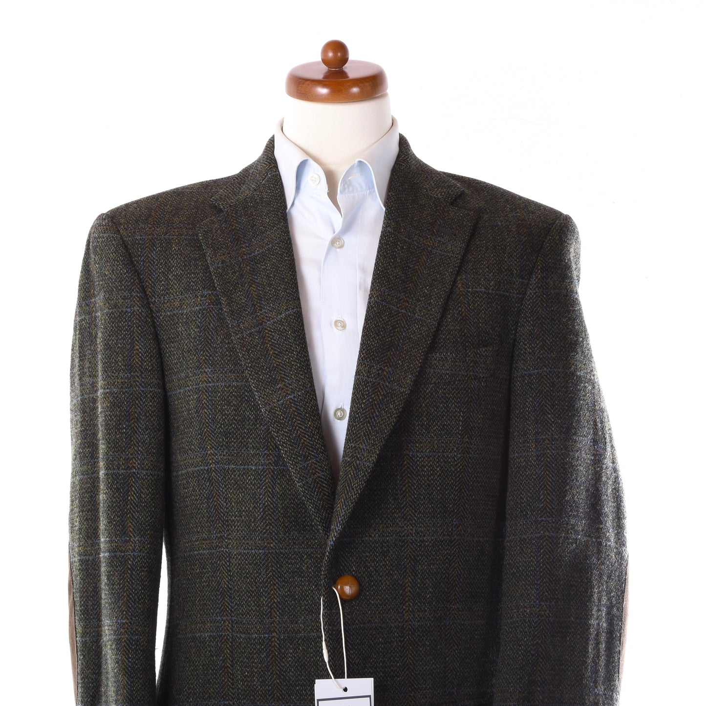 Mario Barutti Harris Tweed Jacket Size 98/40L ca. 55cm - Green
