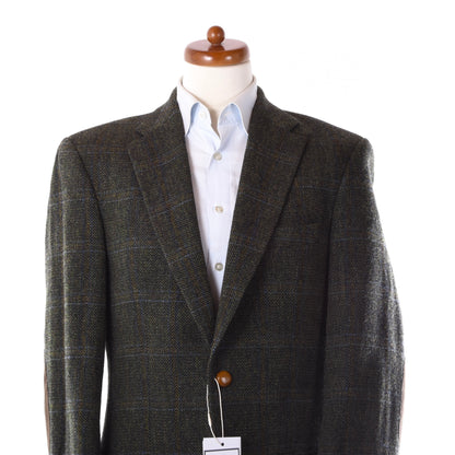 Mario Barutti Harris Tweed Jacket Size 98/40L ca. 55cm - Green