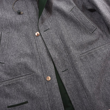 Loden Fürst 100% Wollmantel Größe 54 Brust ca. 71cm - Grau