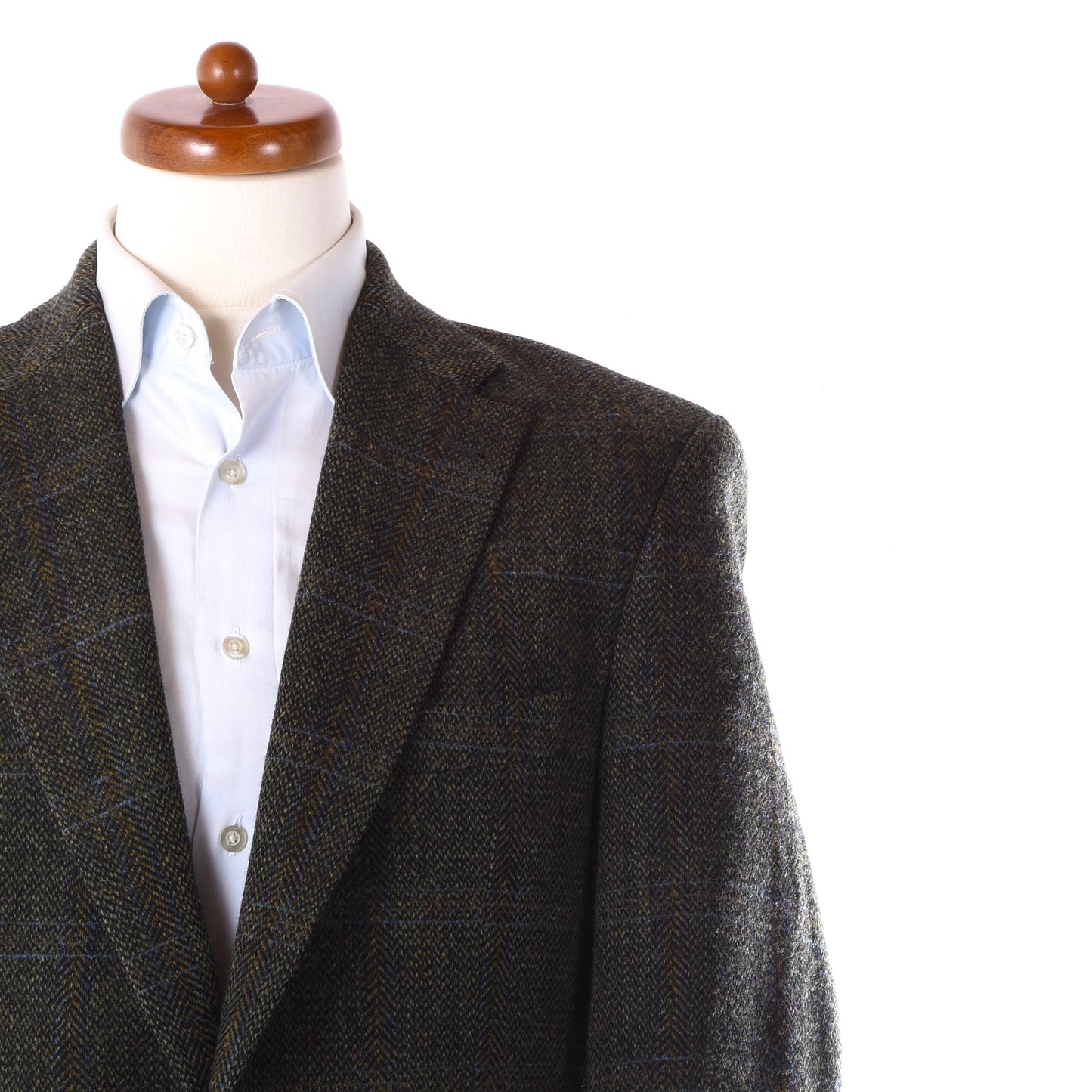 Mario Barutti Harris Tweed Jacket Size 98/40L ca. 55cm - Green