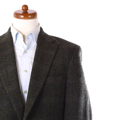 Mario Barutti Harris Tweed Jacket Size 98/40L ca. 55cm - Green