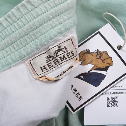 Hermès Paris Linen Shorts Size W42 - Seafoam Green