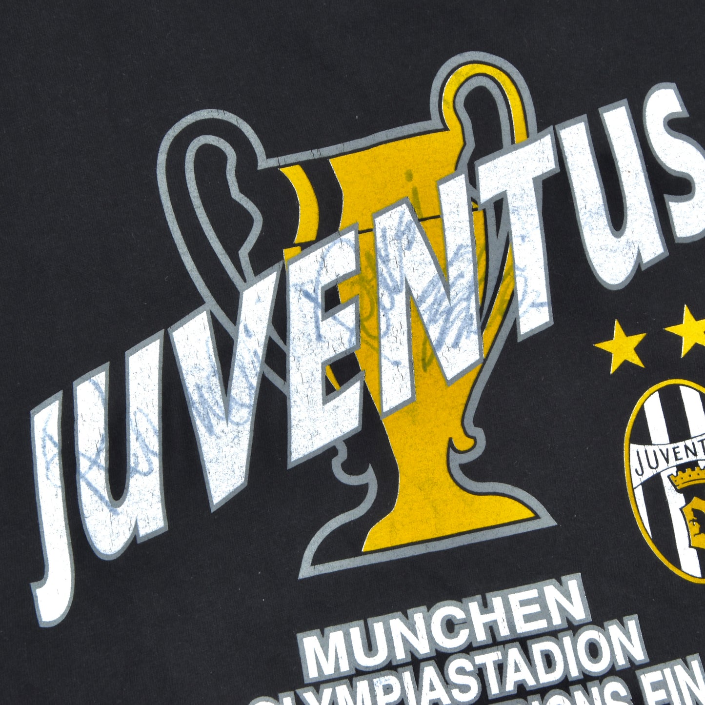 1997 Juventus x Kappa Signed T-Shirt Size XL - Black