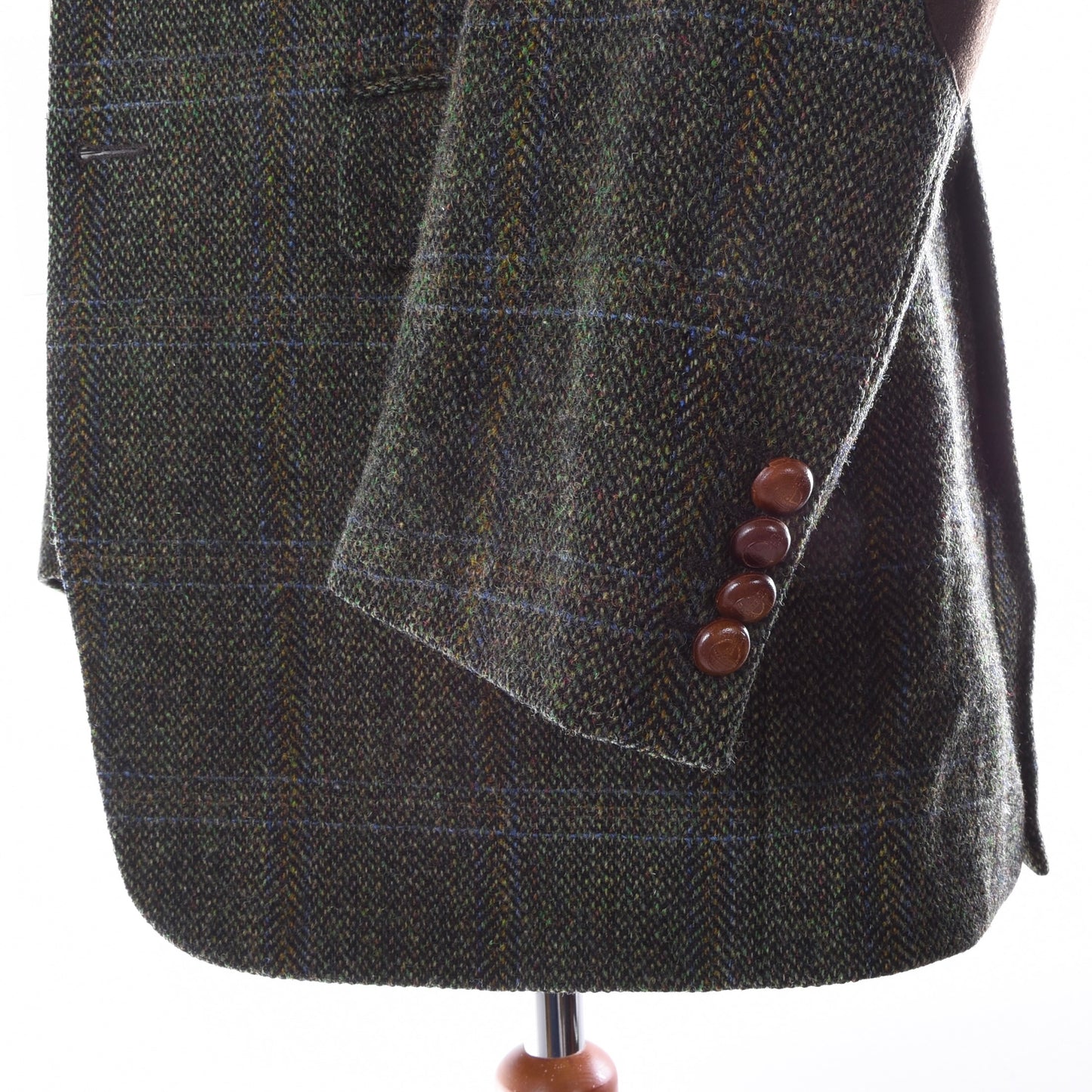 Mario Barutti Harris Tweed Jacket Size 98/40L ca. 55cm - Green