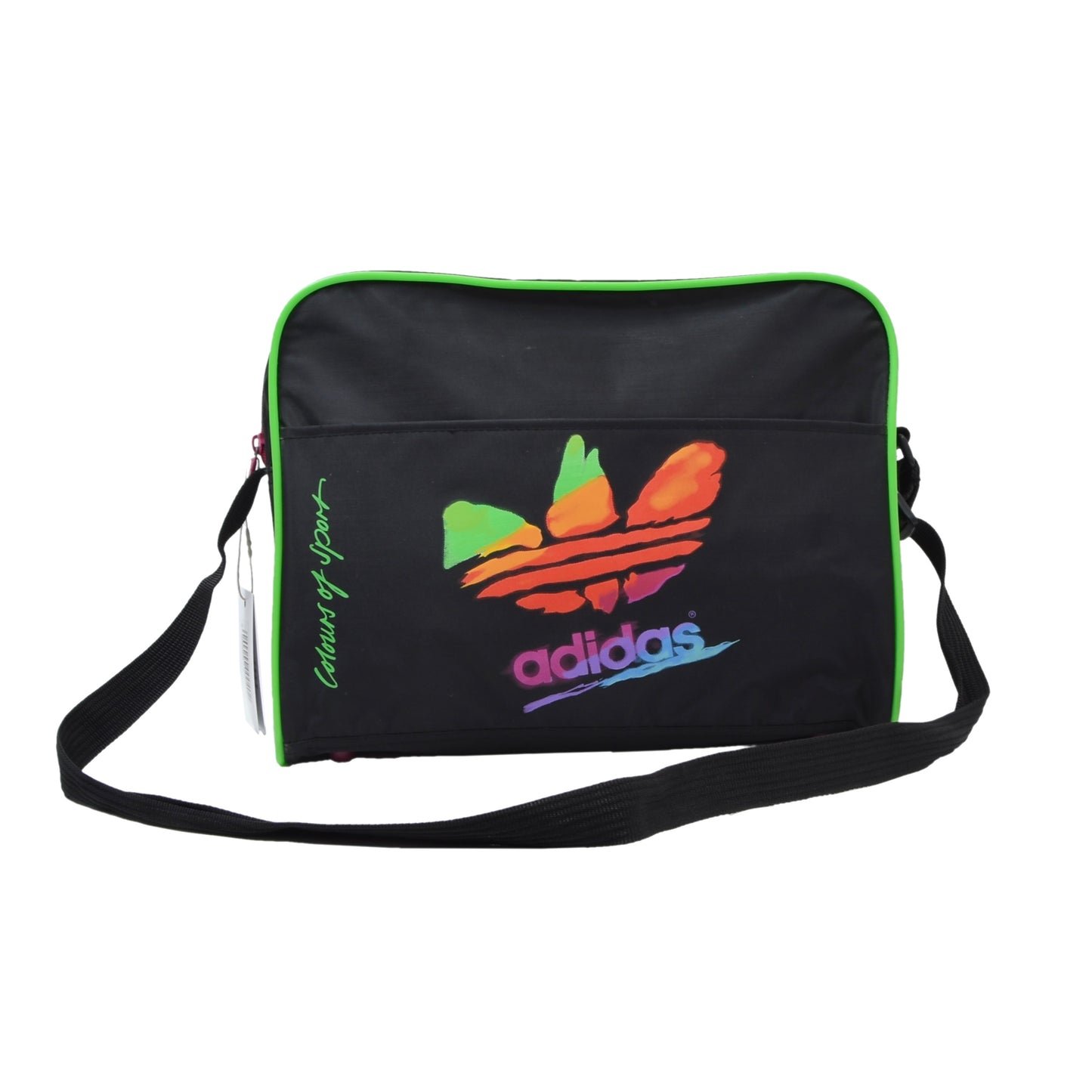 Vintage Adidas Nylon Gym Bag Art. No. 41230 Colours of Sport - Black