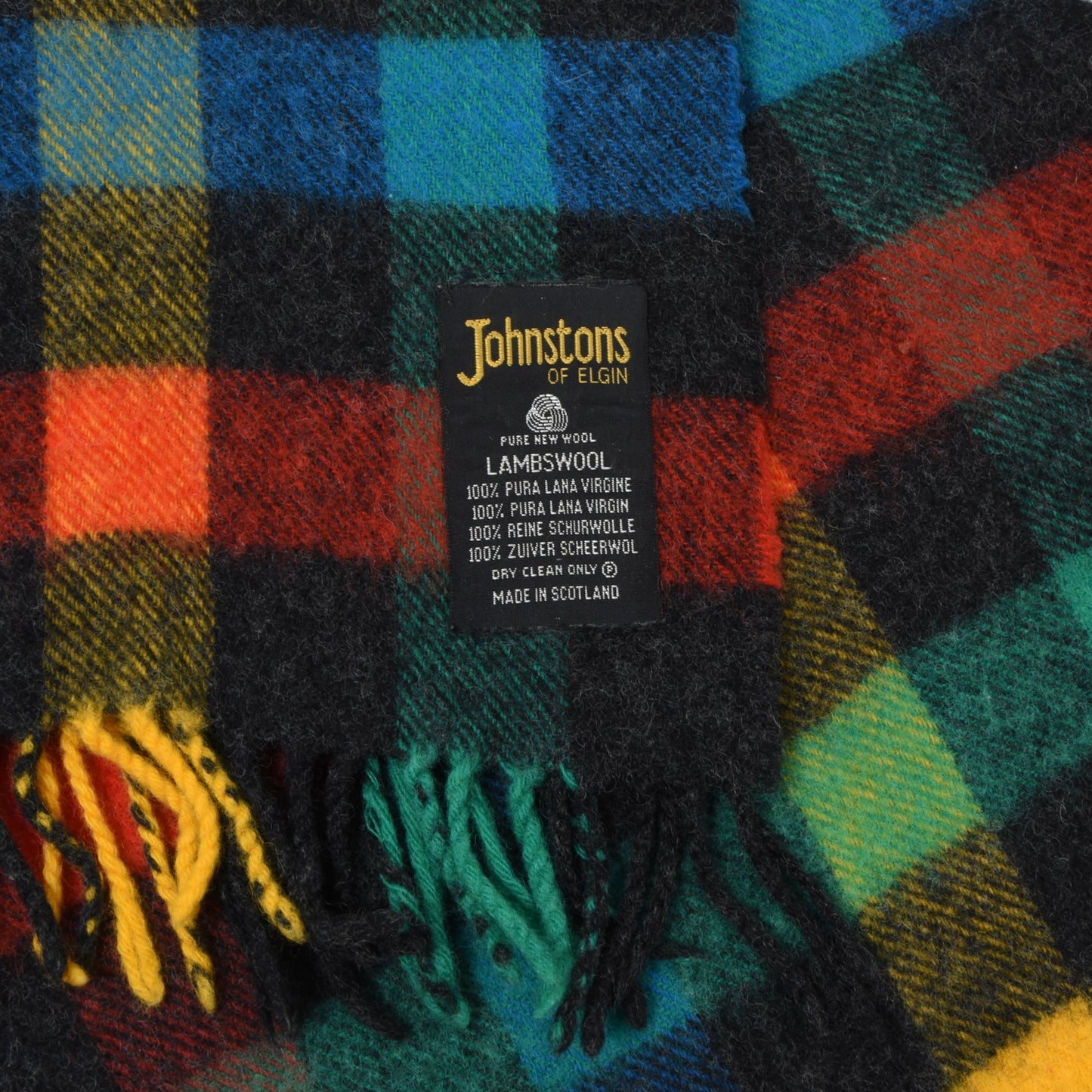 Johnstons of Elgin 100% Wool Scarf ca. 134cm - Plaid