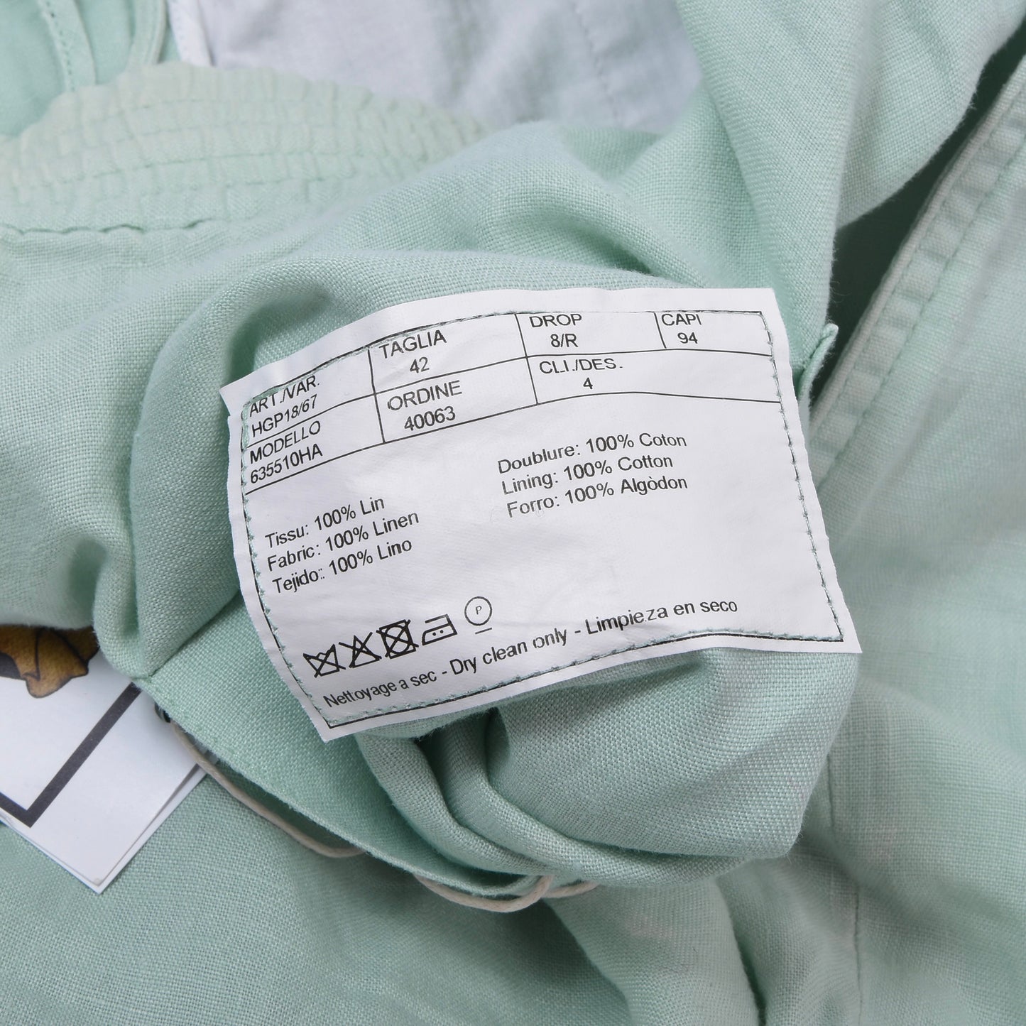 Hermès Paris Linen Shorts Size W42 - Seafoam Green