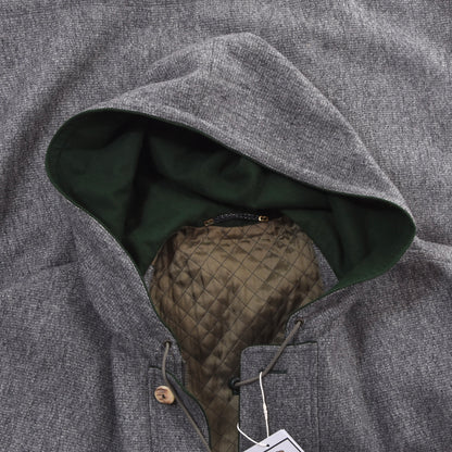 Loden Fürst 100% Wollmantel Größe 54 Brust ca. 71cm - Grau