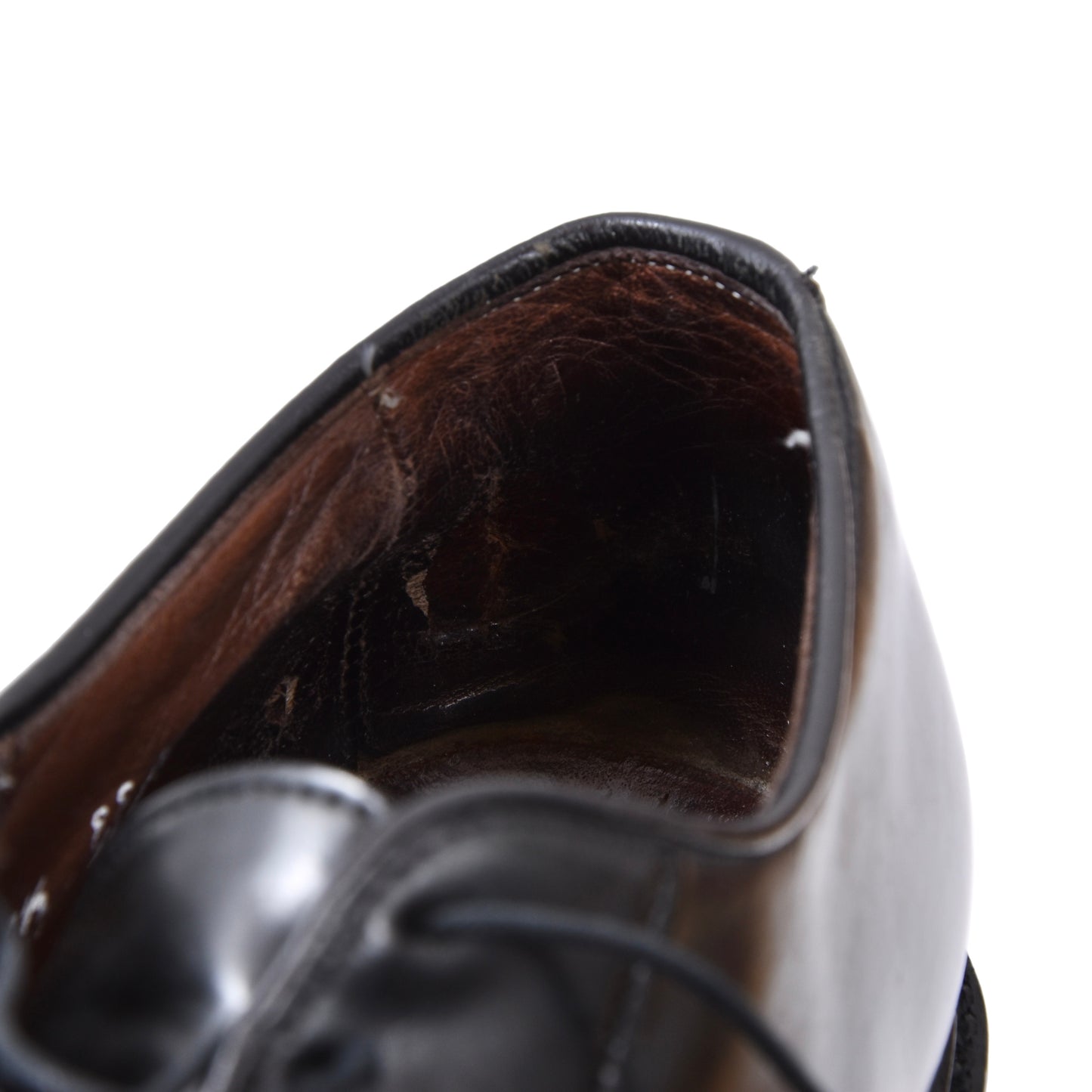 Allen Edmonds Leeds Shell Cordovan Shoes Size 9 1/2 EE - Black