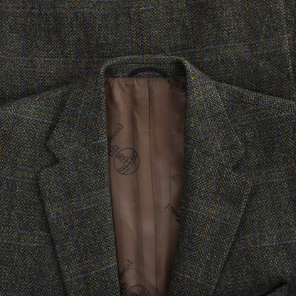 Mario Barutti Harris Tweed Jacket Size 98/40L ca. 55cm - Green