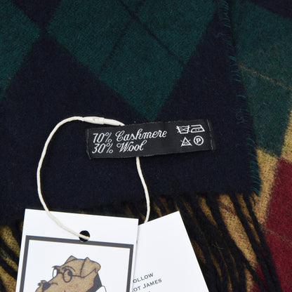 Classic 70% Cashmere 30% Wool Scarf Length 149cm - Argyle