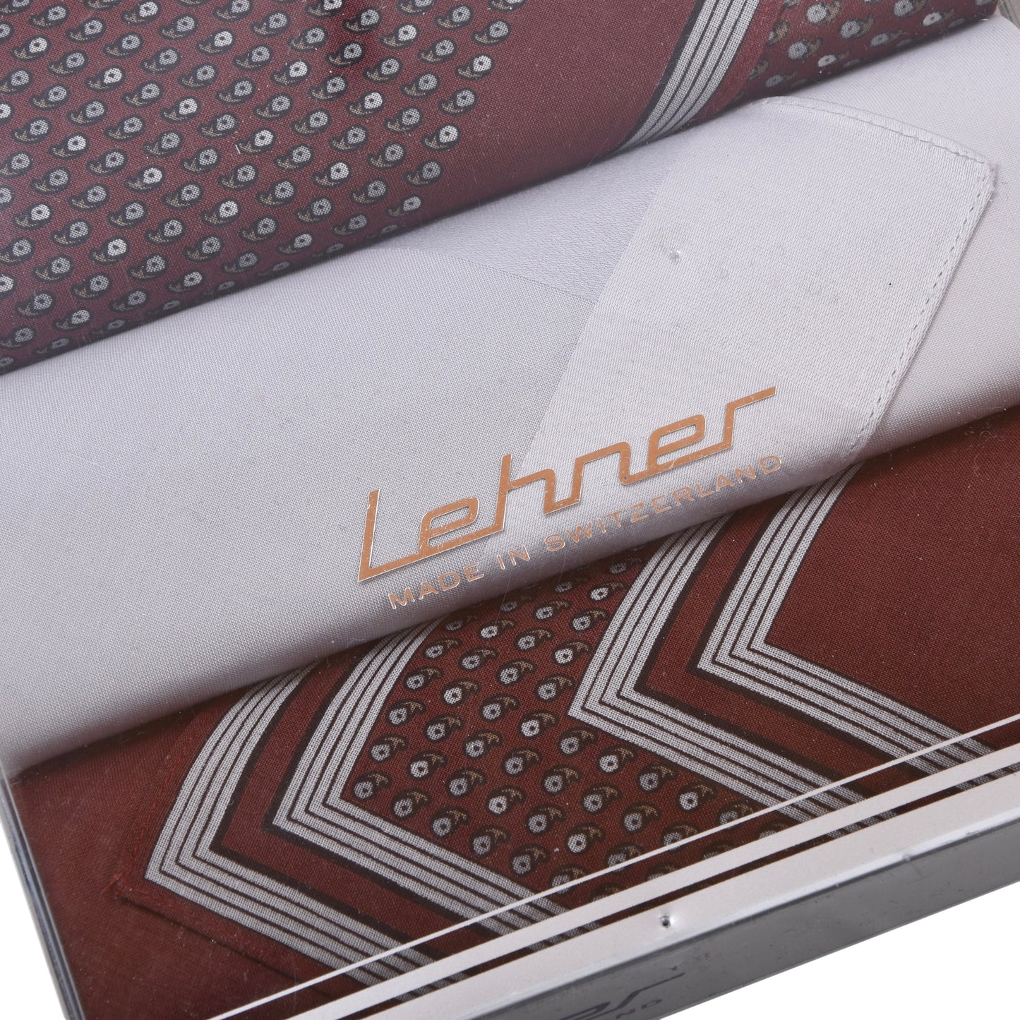 NOS Lehner Switzerland Handkerchief/Pocket Square Set of 3