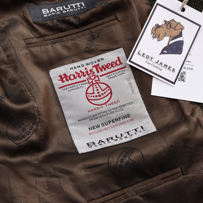 Mario Barutti Harris Tweed Jacket Size 98/40L ca. 55cm - Green