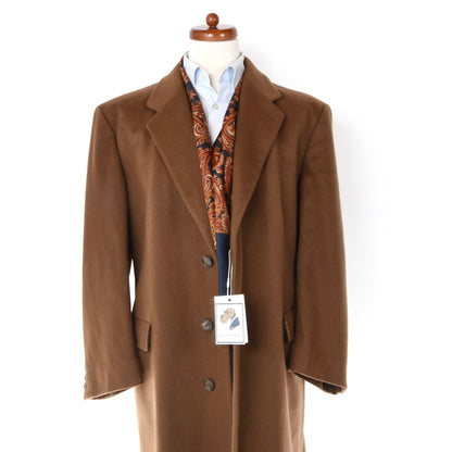 Classic 100% Wool Overcoat Size 25 Chest: 58.5cm - Caramel Brown