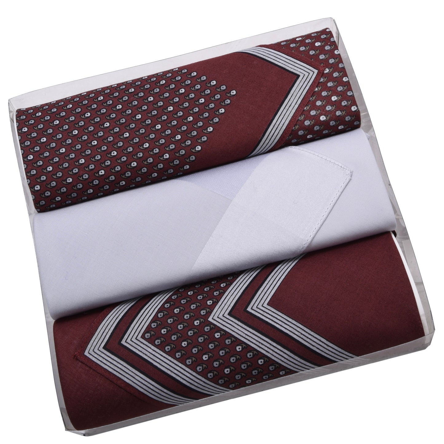 NOS Lehner Switzerland Handkerchief/Pocket Square Set of 3