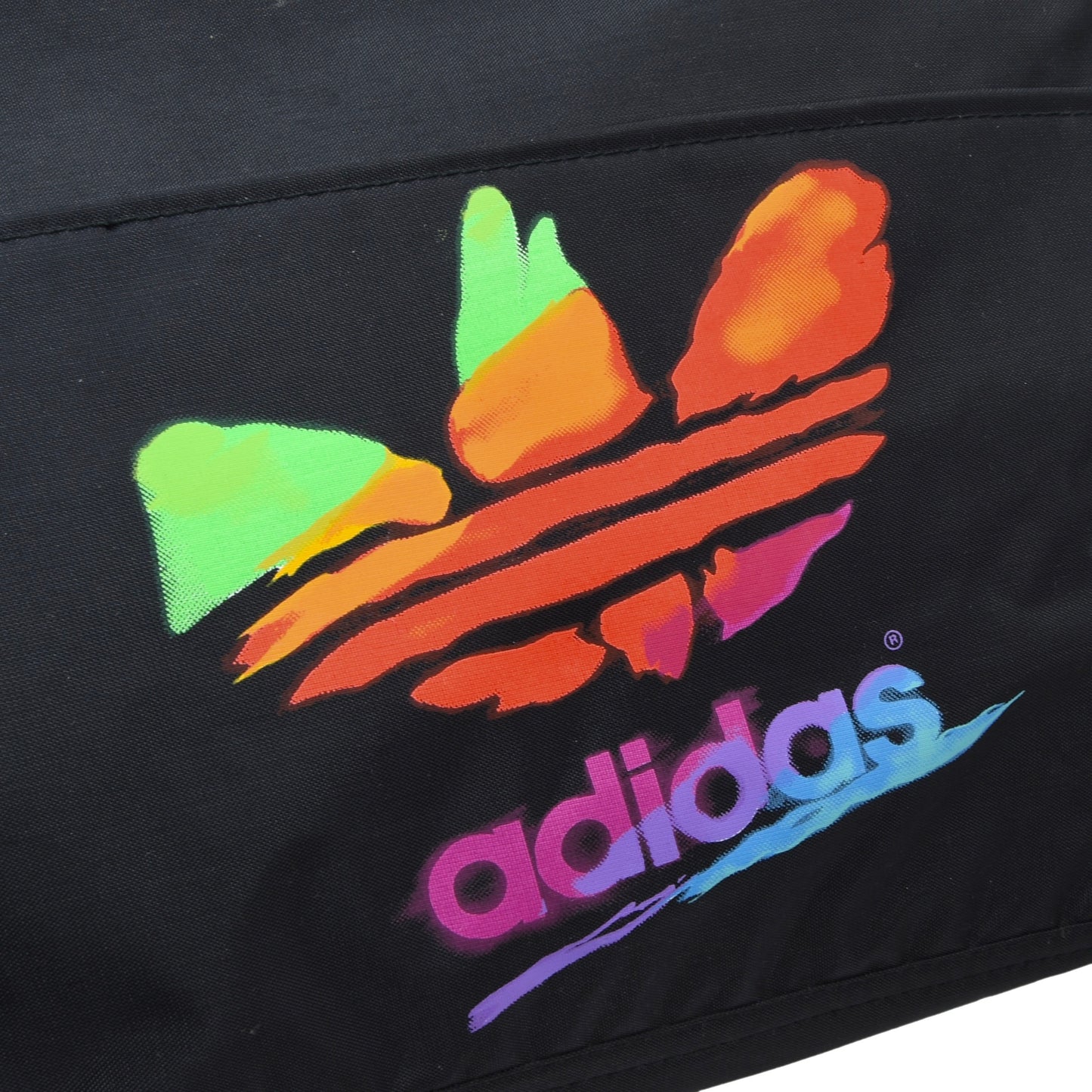 Vintage Adidas Nylon Gym Bag Art. No. 41230 Colours of Sport - Black