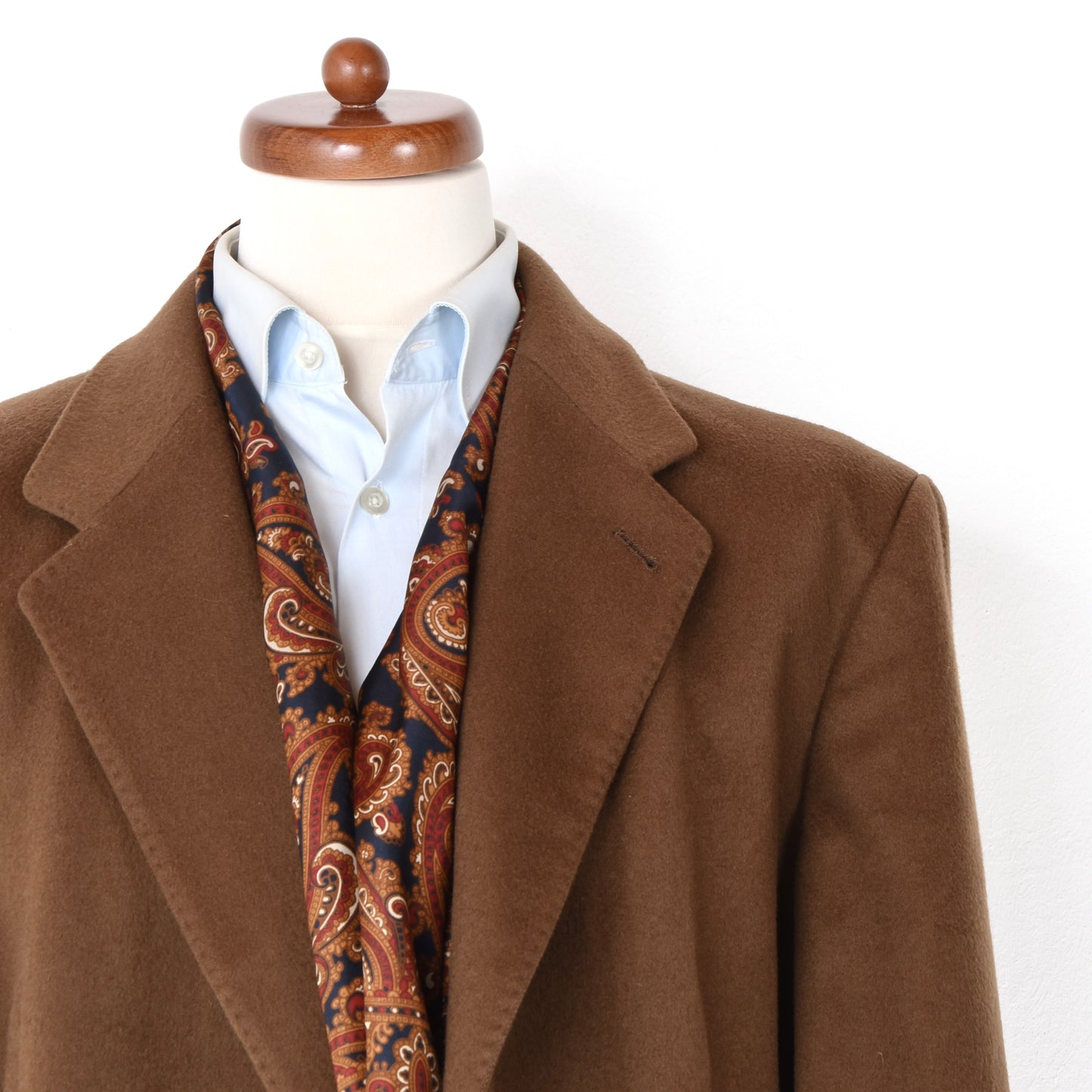 Classic 100% Wool Overcoat Size 25 Chest: 58.5cm - Caramel Brown