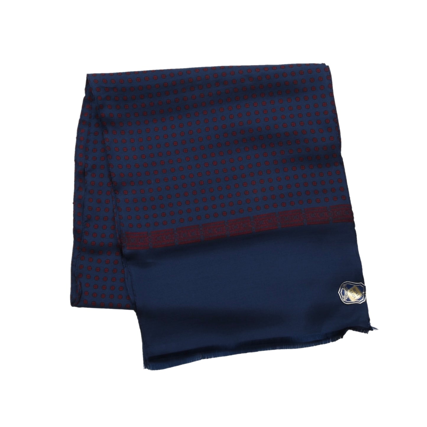 NOS Belvedere Seidenschal, ca. 127 cm – Blau