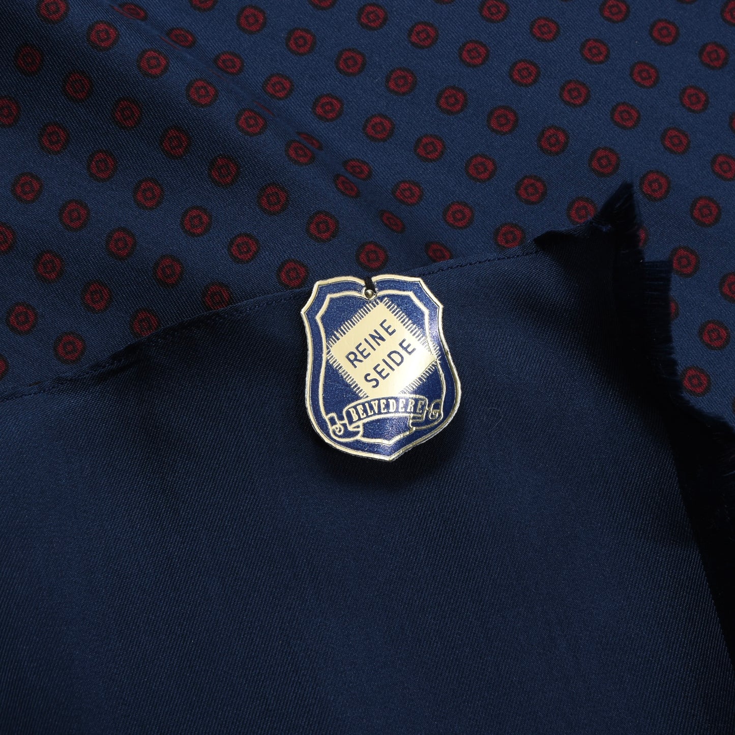 NOS Belvedere Seidenschal, ca. 127 cm – Blau