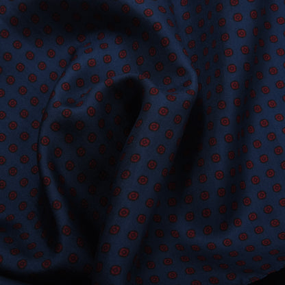 NOS Belvedere Seidenschal, ca. 127 cm – Blau