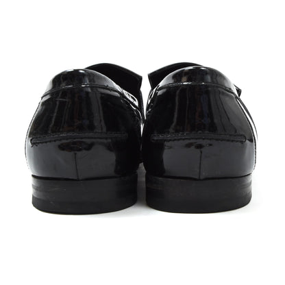 Gucci Patent Leather Tassle Loafers/Shoes Size 43 1/2E - Black
