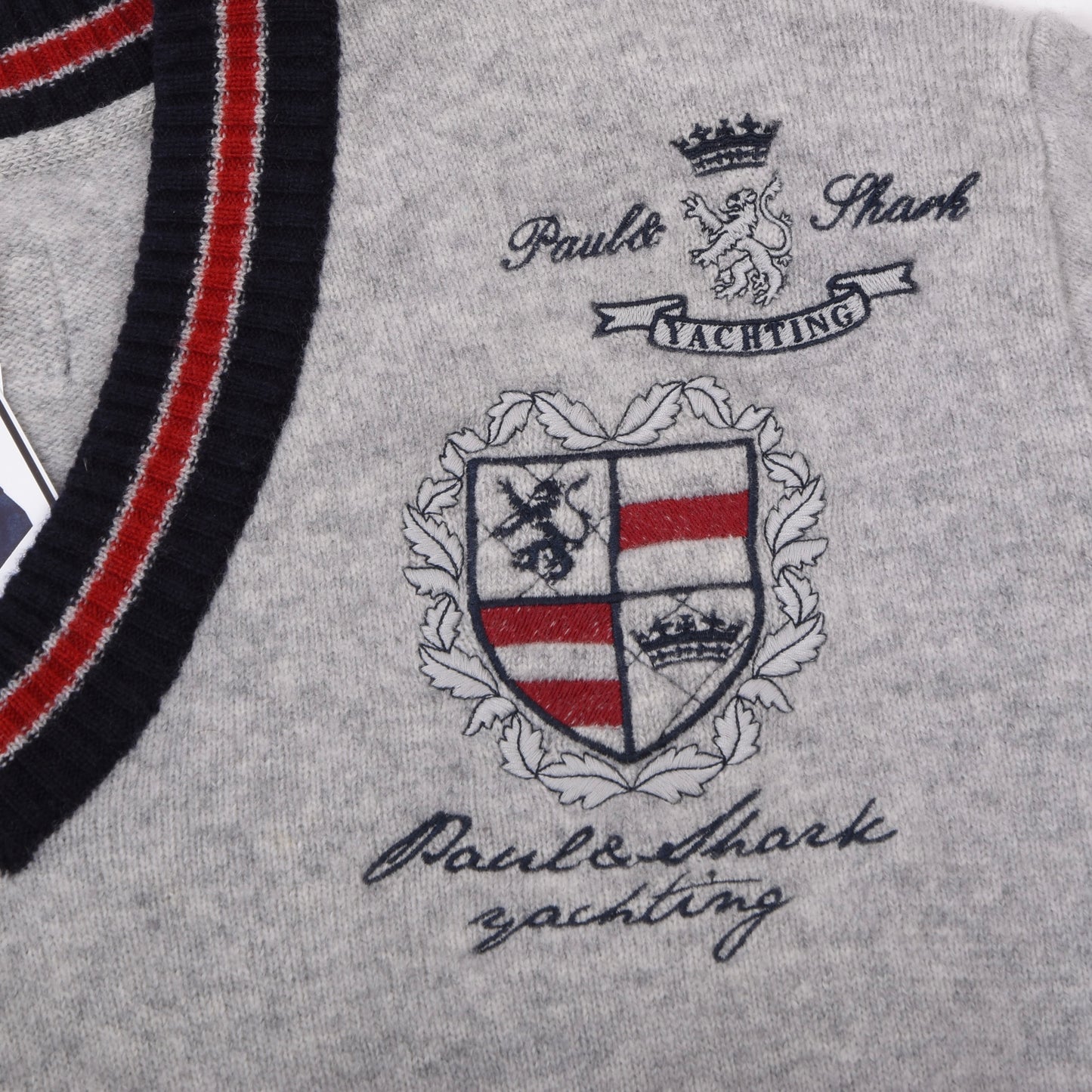 Paul & Shark Yachting Wool Sweater Size XL Chest ca. 58cm - Grey