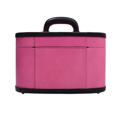 Prada Milano Beauty Case/Kulturbeutel aus Saffiano-Leder – Rosa
