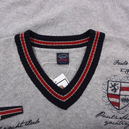 Paul & Shark Yachting Wool Sweater Size XL Chest ca. 58cm - Grey