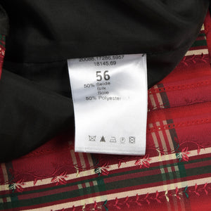 Lodenfrey Silk Blend Vest/Trachtengilet Size 56 - Red Plaid