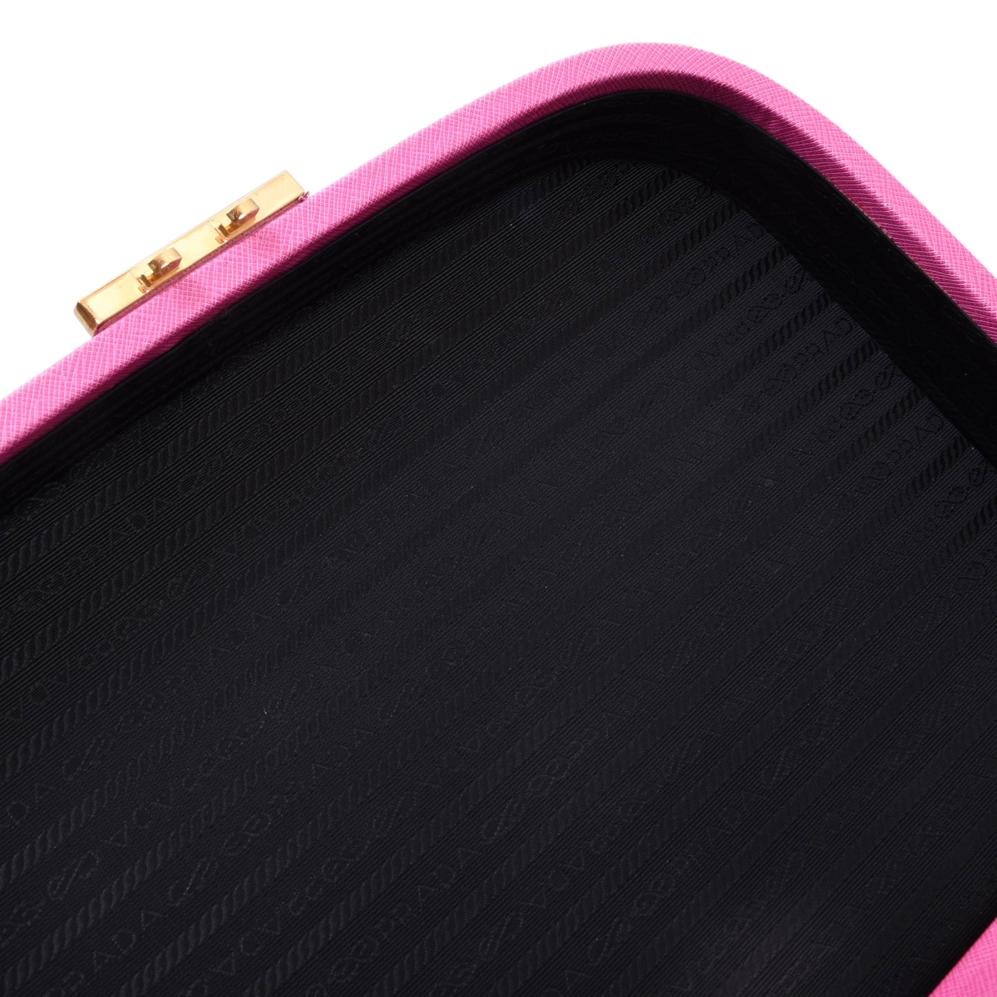 Prada Milano Beauty Case/Kulturbeutel aus Saffiano-Leder – Rosa