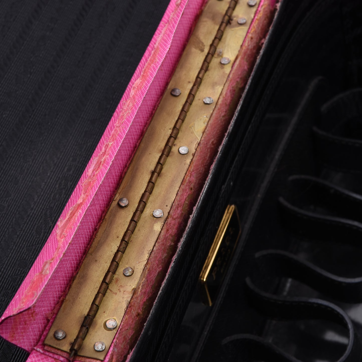 Prada Milano Beauty Case/Kulturbeutel aus Saffiano-Leder – Rosa