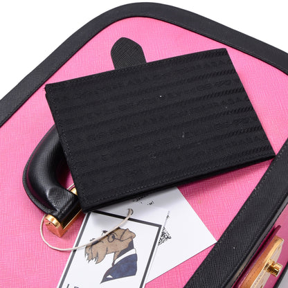 Prada Milano Beauty Case/Kulturbeutel aus Saffiano-Leder – Rosa