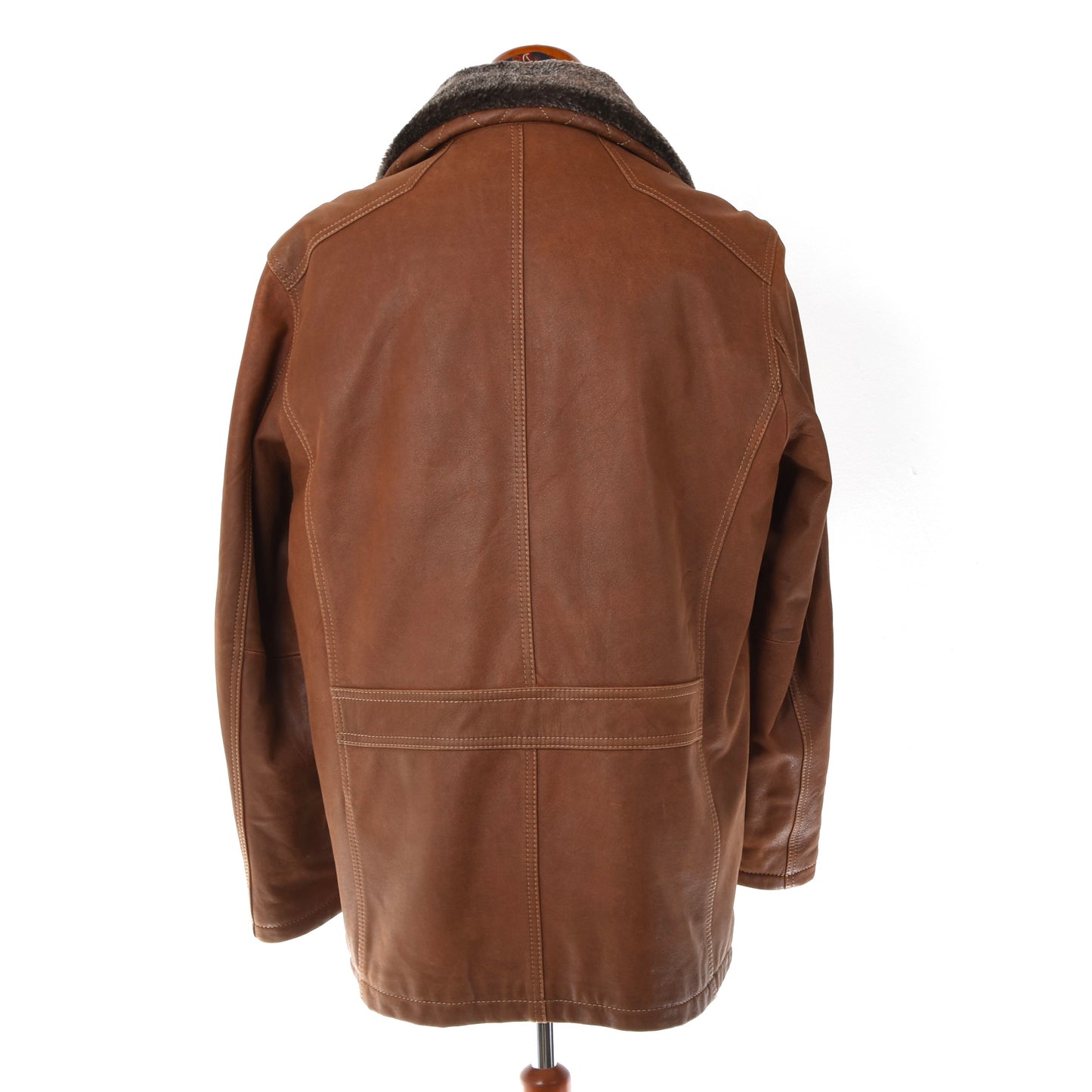 Aldo Colitti Cow Nubuk Leather Jacket ca. 60cm - Brown