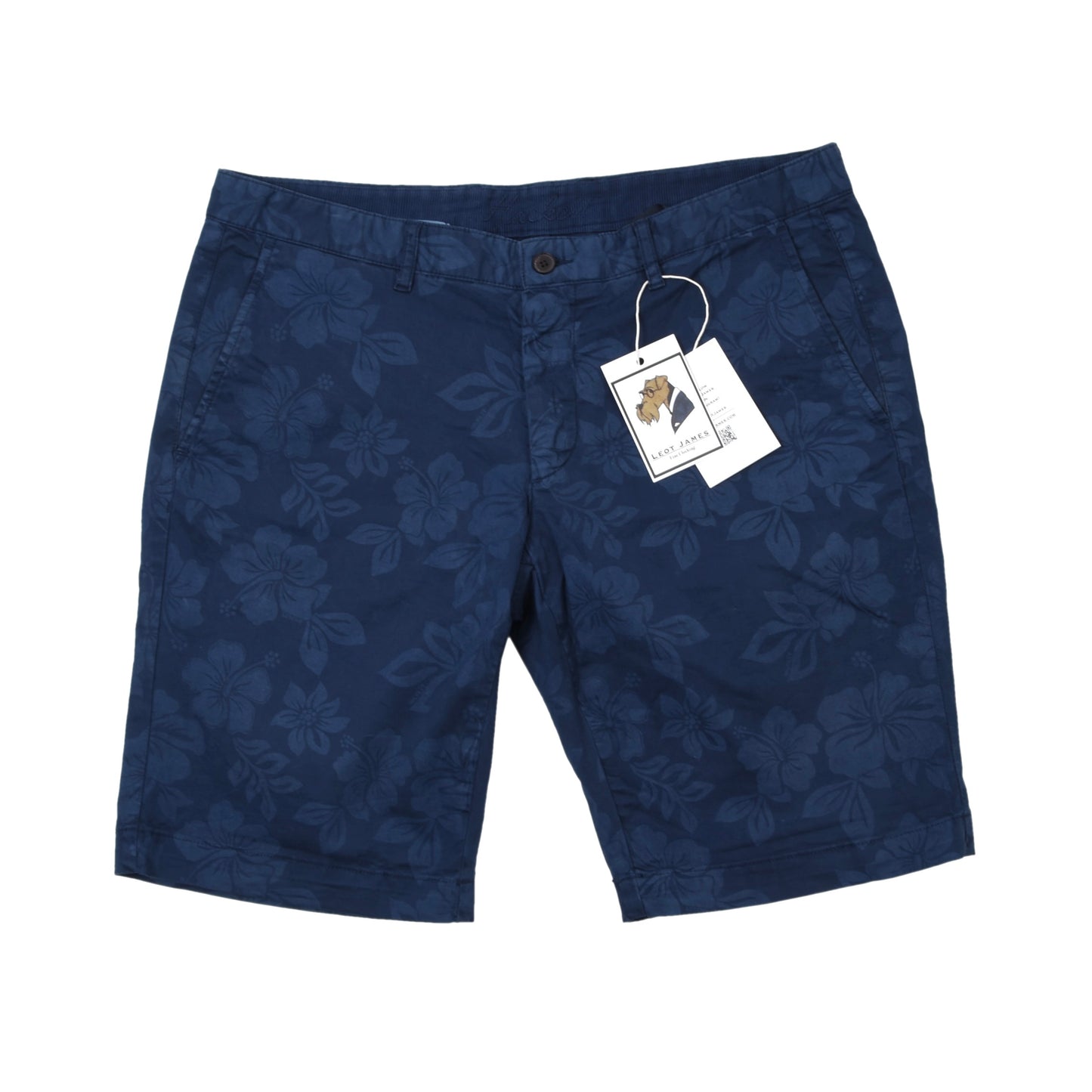 Hackett London Cotton Shorts Size 33 - Blue Hibiscus