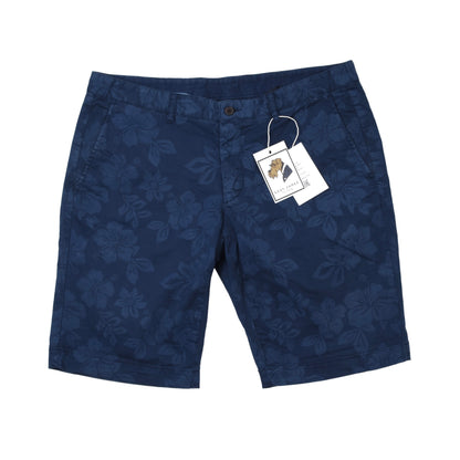 Hackett London Cotton Shorts Size 33 - Blue Hibiscus